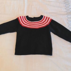 Boy toddler size 18M Jacadi Paris navy, red and white sweater